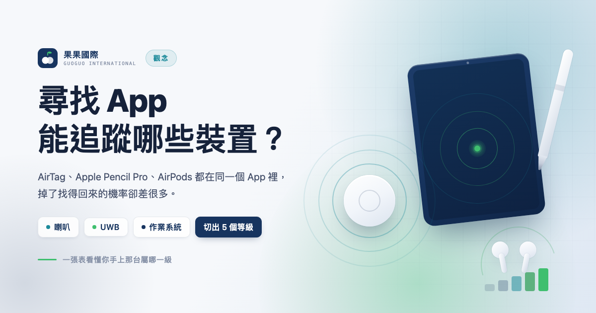 尋找 App 能追蹤哪些裝置？