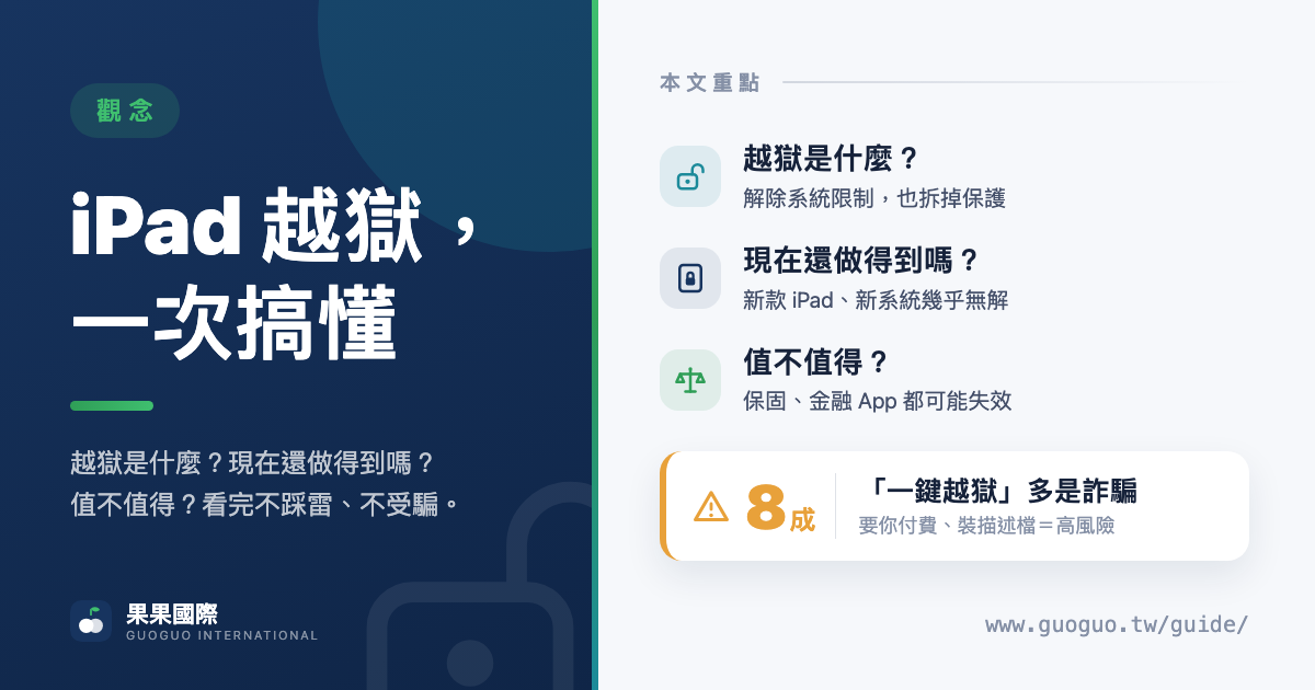 iPad 越獄，一次搞懂