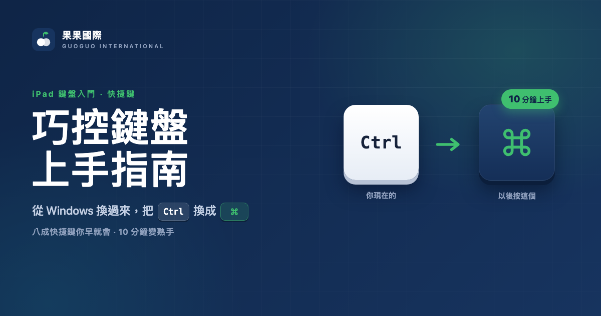 iPad 巧控鍵盤上手指南